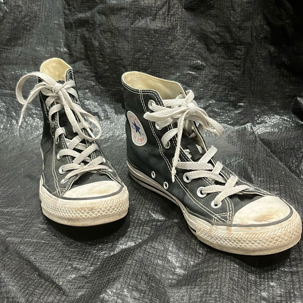 Well Loved Black High Top Converse